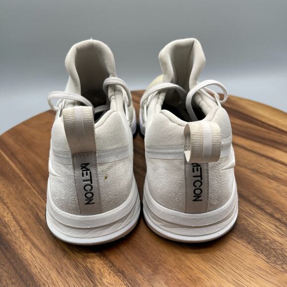 Nike Metcon Flyknit 3 Shoes Mens Size 11 Platinum White Lifting Casual Workout - Picture 4 of 8